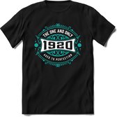 1920 The One And Only | Feest Kado T-Shirt Heren - Dames | Cobalt - Wit | Perfect Verjaardag Cadeau Shirt | Grappige Spreuken - Zinnen - Teksten | Maat XL