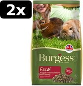 2x BURGESS EXCEL RABBIT MATURE 2KG
