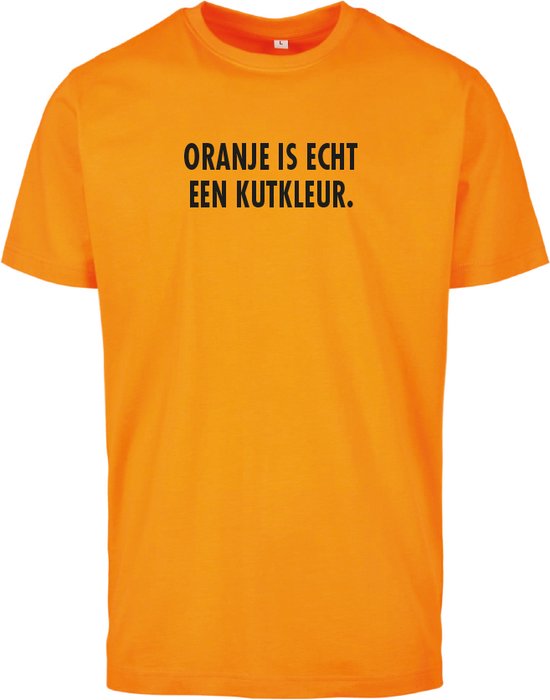 Koningsdag t-shirt oranje M - Oranje is echt een kutkleur - soBAD. | Oranje shirt dames | Oranje shirt heren | Koningsdag | Oranje collectie