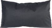 Bank/Sier kussens voor binnen en buiten in de kleur zwart 30 x 50 cm - Tuin/huis kussens