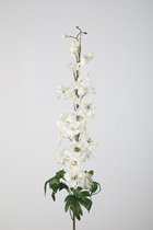 Kunstbloem Delphinium - topkwaliteit decoratie - Wit - zijden tak - 102 cm hoog