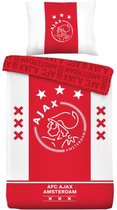 AJAX Dekbedovertrek Logo Rood Wit Rood 140x200