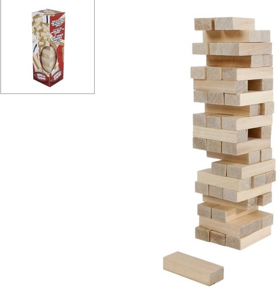 Toys Amsterdam Miniatuur behendigheidsspel Junior 16 Cm Hout Naturel