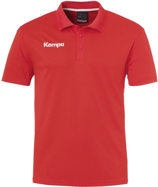 Kempa Poly Poloshirt Rood Maat 152