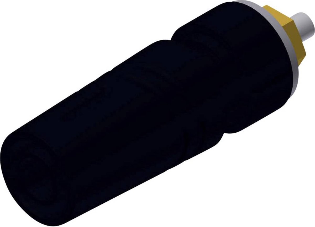 SKS Hirschmann SAB 2640 LK Au Veiligheids-labconnector, female Bus, inbouw verticaal Stift-Ø: 4 mm Zwart 1 stuk(s)