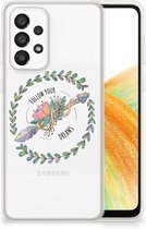 Siliconen Back Cover Geschikt voor Geschikt voor Samsung Galaxy A33 5G Hoesje Doorzichtig Boho Dreams