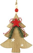 kerstboomhanger Austin L 32 x 14 cm hout blank