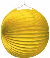 lampion 25 cm papier/metaal geel