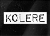 kaart Kolere 15 x 10,5 cm papier zwart/wit
