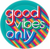 feestborden Good Vibes 27 cm 8 stuks