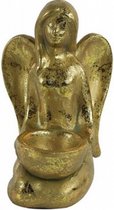 theelichthouder Engel Ashriel 11 cm keramiek goud