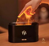 Arisenn® Fire Luchtbevochtiger Diffuser Aromatherapie - 3D Vlammen Mist Luchtbevochtiger - Aroma Diffuser Luchtbevochtiger - Diffuser - Etherische Oliën - Zwart