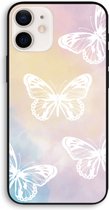 Case Company® - iPhone 12 Pro hoesje - White butterfly - Biologisch Afbreekbaar Telefoonhoesje - Bescherming alle Kanten en Schermrand