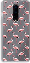 Case Company® - OnePlus 8 hoesje - Flamingo - Soft Cover Telefoonhoesje - Bescherming aan alle Kanten en Schermrand