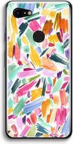 Case Company® - Google Pixel 3 hoesje - Watercolor Brushstrokes - Soft Cover Telefoonhoesje - Bescherming aan alle Kanten en Schermrand