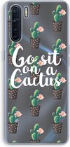 Case Company® - Oppo A91 hoesje - Cactus quote - Soft Cover Telefoonhoesje - Bescherming aan alle Kanten en Schermrand