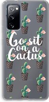 Case Company® - Samsung Galaxy S20 FE / S20 FE 5G hoesje - Cactus quote - Soft Cover Telefoonhoesje - Bescherming aan alle Kanten en Schermrand