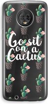 Case Company® - Motorola Moto G6 hoesje - Cactus quote - Soft Cover Telefoonhoesje - Bescherming aan alle Kanten en Schermrand