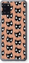 Case Company® - Samsung Galaxy A31 hoesje - Kat - Soft Cover Telefoonhoesje - Bescherming aan alle Kanten en Schermrand