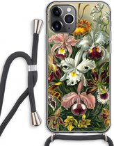 Case Company® - iPhone 11 Pro Max hoesje met Koord - Haeckel Orchidae - Telefoonhoesje met Zwart Koord - Extra Bescherming aan alle Kanten en Over de Schermrand