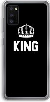 Case Company® - Samsung Galaxy A41 hoesje - King zwart - Soft Cover Telefoonhoesje - Bescherming aan alle Kanten en Schermrand
