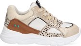 Bunnies JR 222241-595 Meisjes Lage Sneakers - Beige/Goud - Leer - Veters