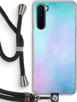 Case Company® - OnePlus Nord hoesje met Koord - Mist pastel - Telefoonhoesje met Zwart Koord - Bescherming aan alle Kanten en Over de Schermrand