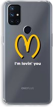 Case Company® - OnePlus Nord N10 5G hoesje - I'm lovin' you - Soft Cover Telefoonhoesje - Bescherming aan alle Kanten en Schermrand