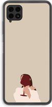 Case Company® - Samsung Galaxy A22 4G hoesje - I drink wine - Soft Cover Telefoonhoesje - Bescherming aan alle Kanten en Schermrand