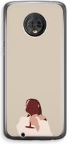 Case Company® - Motorola Moto G6 hoesje - I drink wine - Soft Cover Telefoonhoesje - Bescherming aan alle Kanten en Schermrand