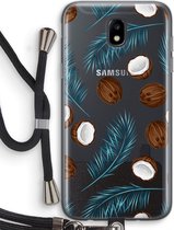 Case Company® - Samsung Galaxy J5 (2017) hoesje met Koord - Kokosnoot - Telefoonhoesje met Zwart Koord - Bescherming aan alle Kanten en Over de Schermrand