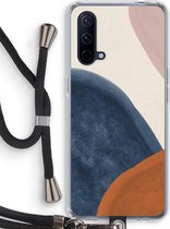 Case Company® - OnePlus Nord CE 5G hoesje met Koord - Geo #1 - Telefoonhoesje met Zwart Koord - Bescherming aan alle Kanten en Over de Schermrand
