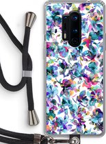 Case Company® - OnePlus 8 Pro hoesje met Koord - Hibiscus Flowers - Telefoonhoesje met Zwart Koord - Bescherming aan alle Kanten en Over de Schermrand