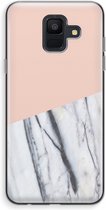 Case Company® - Samsung Galaxy A6 (2018) hoesje - A touch of peach - Soft Cover Telefoonhoesje - Bescherming aan alle Kanten en Schermrand