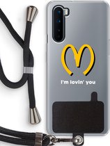 Case Company® - OnePlus Nord hoesje met Koord - I'm lovin' you - Telefoonhoesje met Zwart Koord - Bescherming aan alle Kanten en Over de Schermrand