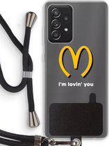 Case Company® - Samsung Galaxy A52s 5G hoesje met Koord - I'm lovin' you - Telefoonhoesje met Zwart Koord - Bescherming aan alle Kanten en Over de Schermrand