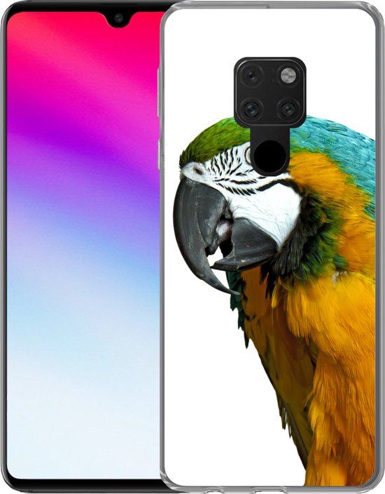 Coque Huawei P40 Lite - Perroquet - Vogel - Ressorts - Portrait - Coque de téléphone en Siliconen