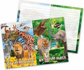 uitnodigingen Safari Party junior papier 8 stuks