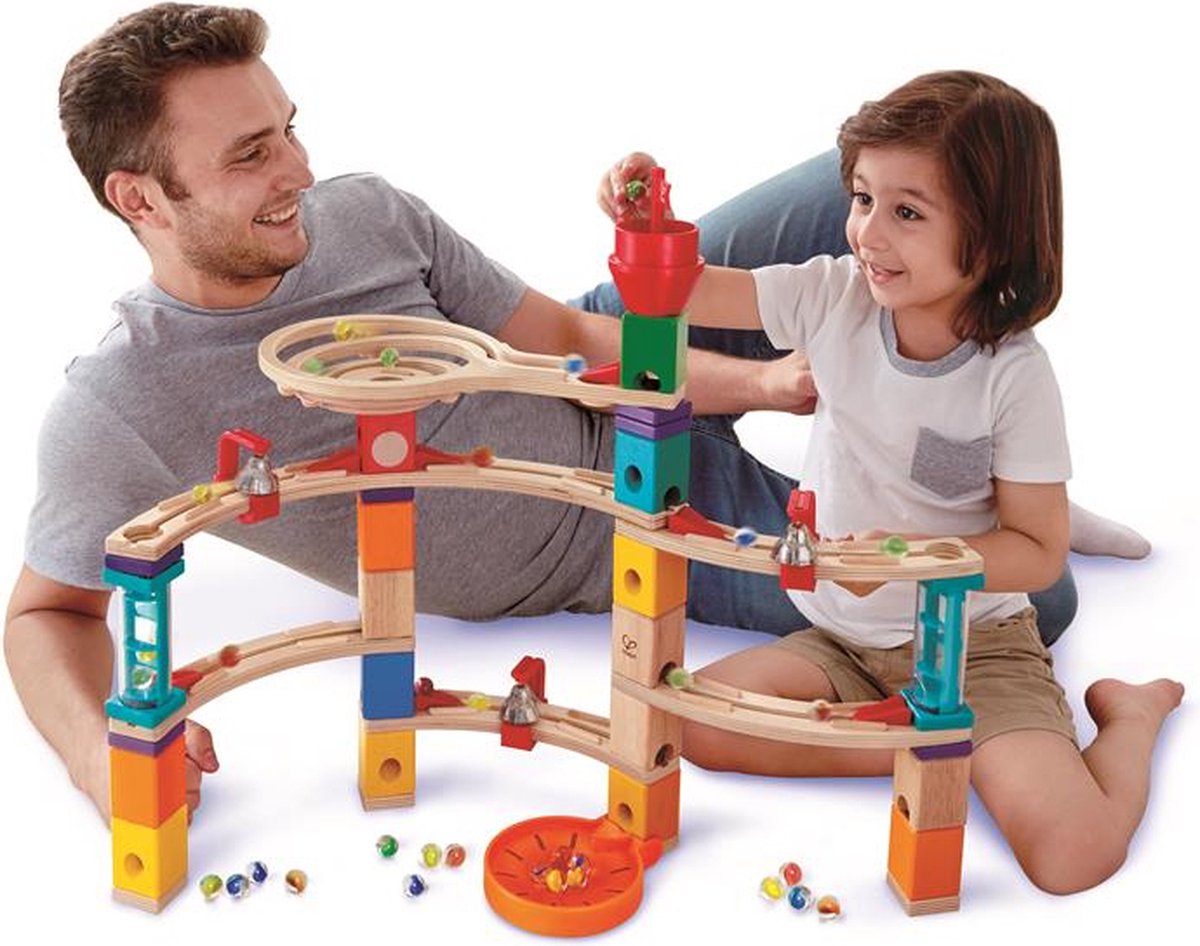 Hape Castle Escape Quadrilla Knikkerbaan – 102-delig bouwset met klokkjes en transparante trappen, vanaf 4 jaar — afbeelding 12