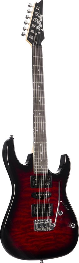 Ibanez GRX70QA GIO Transparent Red Burst elektrische gitaar | bol.com
