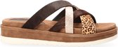 Lazamani  - SLIPPER KRUISBANDEN - Brown - 37