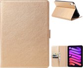 iPad Mini 6 2021 (8.3 inch) Hoes Goud - Premium Vegan Leer - Apple iPad Mini 2021 Case - Luxe iPad Mini 6 Cover