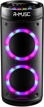 R-MUSIC Booster Party - High Power BT draadloze speaker - 600W - Lichtshow - Equalizer - USB, microSD - LED scherm - Karaoke