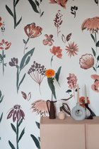 Roomblush - Behang Ray of Flower - Multi - Vliesbehang - 200cm x 285cm