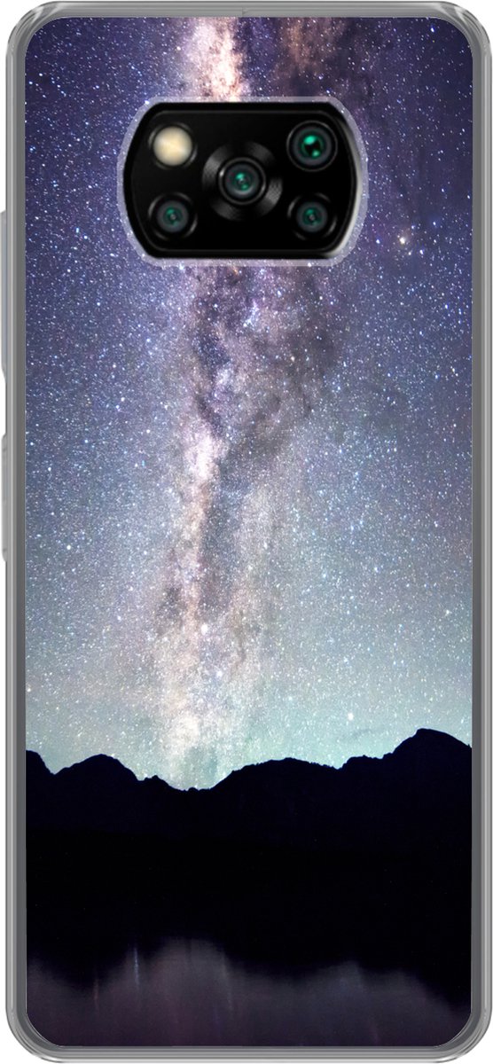 Geschikt voor Xiaomi Poco X3 NFC hoesje - Heelal - Melkweg - Sterrenhemel - Jongens - Meisjes - Kinderen - Siliconen Telefoonhoesje
