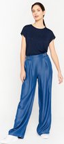 LOLALIZA T-shirt met strassteentjes - Marine Blauw - Maat XXL