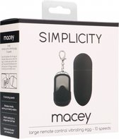 MACEY remote control vibrating egg - Black - Eggs black