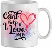 Cant help I love me' roze| Cadeau| cadeau voor haar| cadeau voor hem | Beker 31 CL