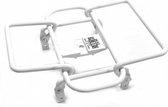 bagagerek Mini Grid stuur 14 x 14 cm staal wit