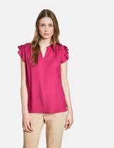 TAIFUN Dames Mouwloze blouse met ruches